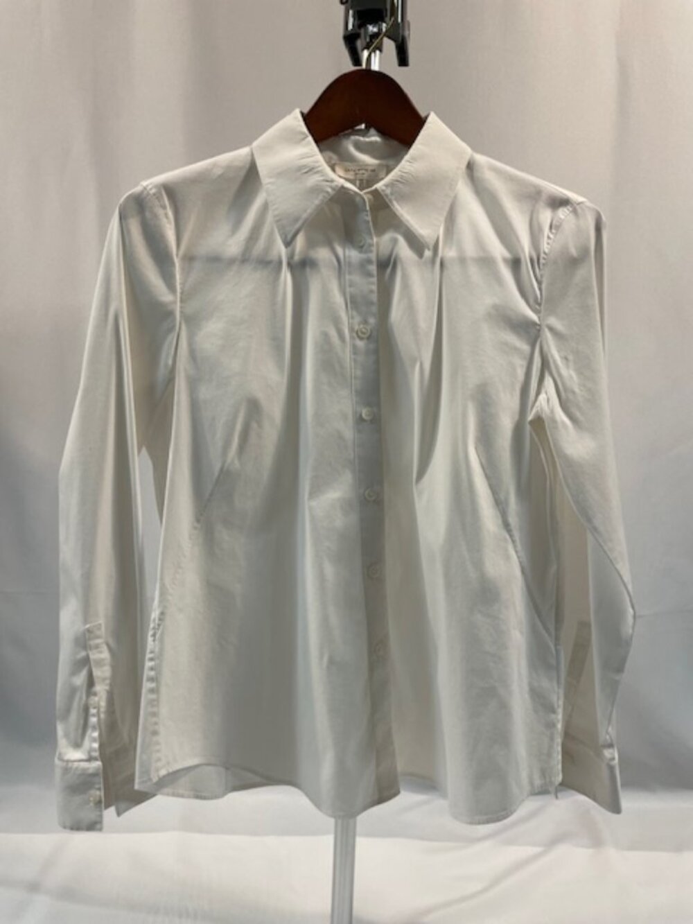 Ladies White Button Down Lafayette 148 Dress Shirt